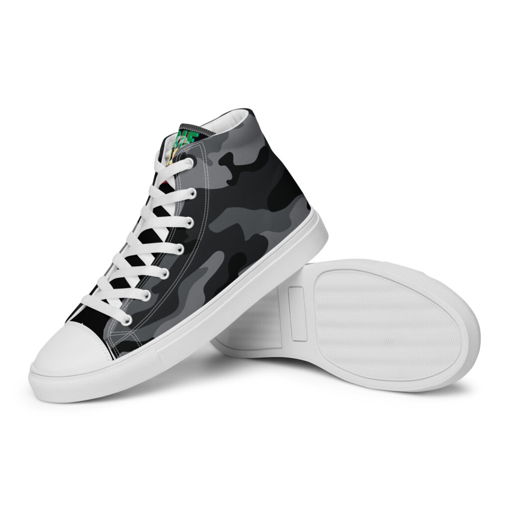 Men's Black Camo High Top Shoes